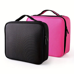 Travel Makeup Train Case with Adjustable Dividers