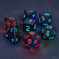 7Pcs LED Dice USB Rechargeable Role Playing Dice