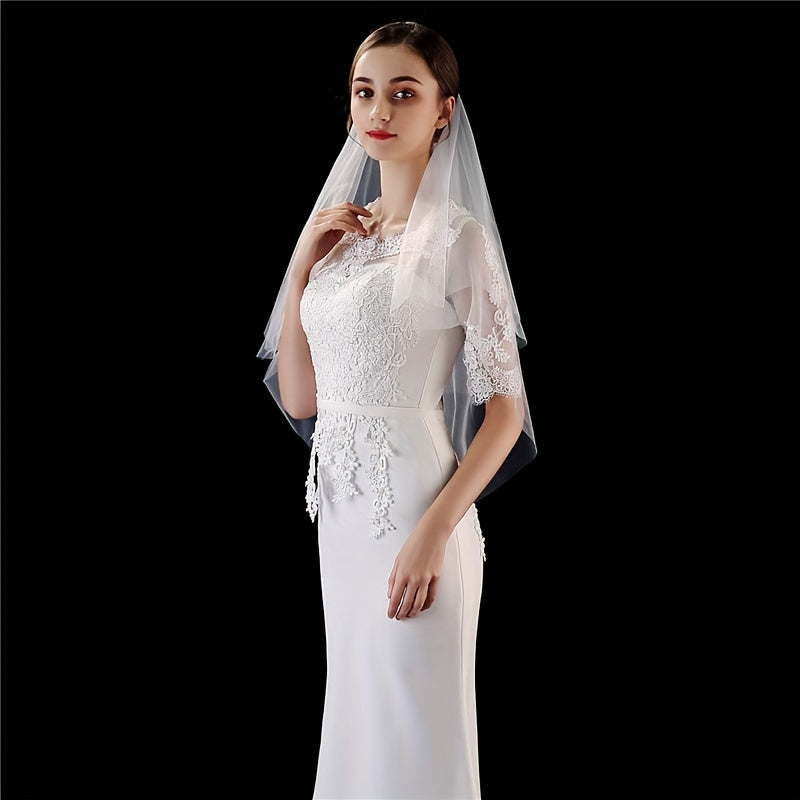 Mesh Bridal Headdress Wedding Accessories Hair Comb Yarn Mesh Wedding Headdress