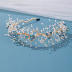 Girl's Diamond Flower Crown Headband Fairy Hair Accessories Princess Headwear