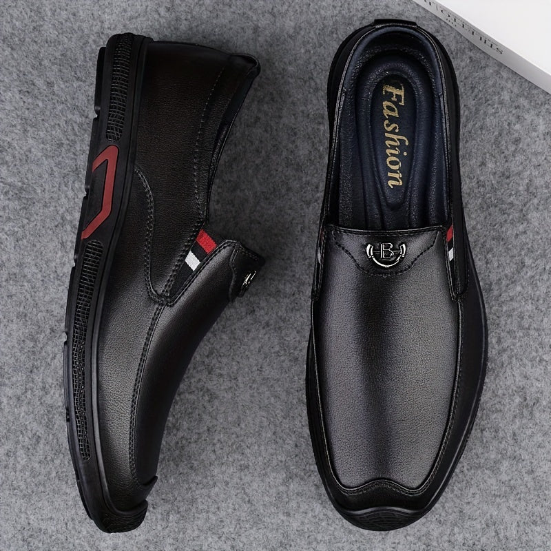Men's Slip On Leather Shoes Smart Casual Walking Shoes