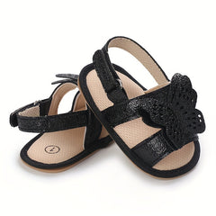 Casual Butterfly Open Toe Sandals for Baby Girls Lightweight Non-slip Sandals