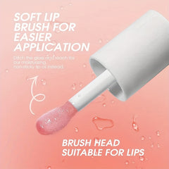 Peach & Strawberry Lip Gloss Pearly Glitter Moisturizing Lightening Nourishing