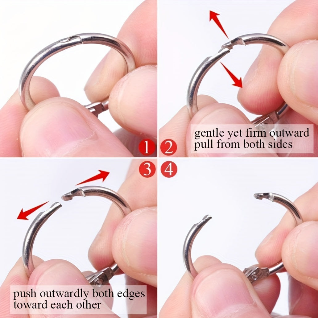 30pcs Loose Leaf Clip Ring 2 1inch Nickel Plated Steel Loose Leaf Clip Ring