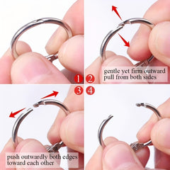 30pcs Loose Leaf Clip Ring 2 1inch Nickel Plated Steel Loose Leaf Clip Ring
