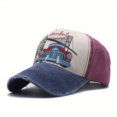 Vintage Washed Truck Baseball Cap Distressed Casual Peaked Cap