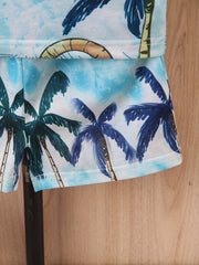 Boys Dinosaur & Coconut Tree Tank Top & Shorts Set for Summer