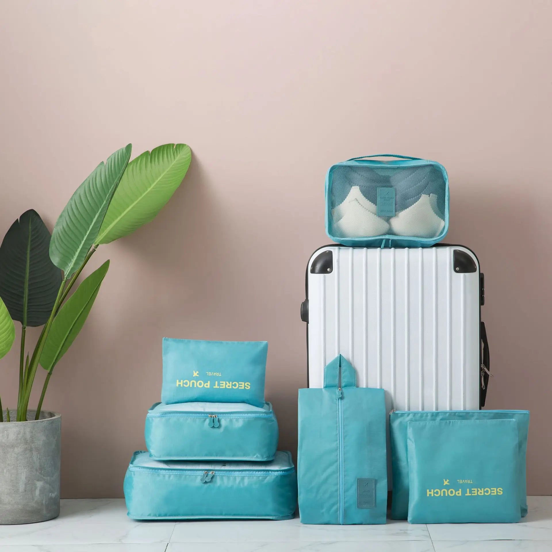 6pcs Travel Storage Bag Set Clothes Underwear Shoes Organizer