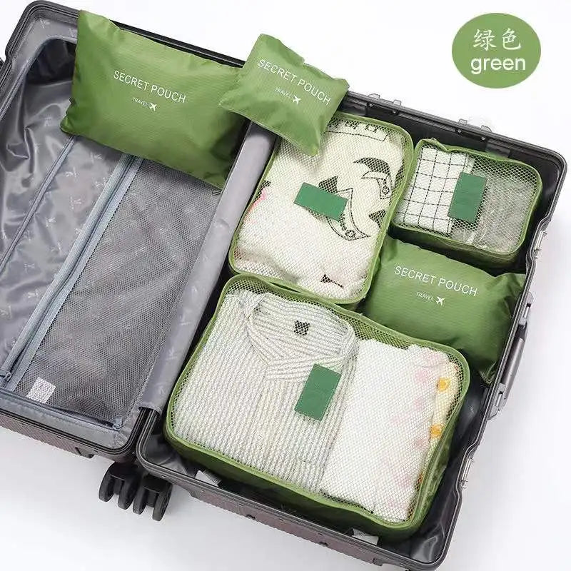 6pcs Travel Storage Bag Set Clothes Underwear Shoes Organizer