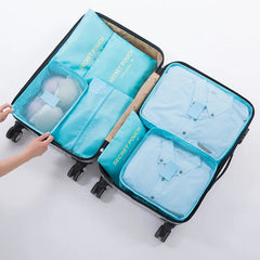 6pcs Travel Storage Bag Set Clothes Underwear Shoes Organizer