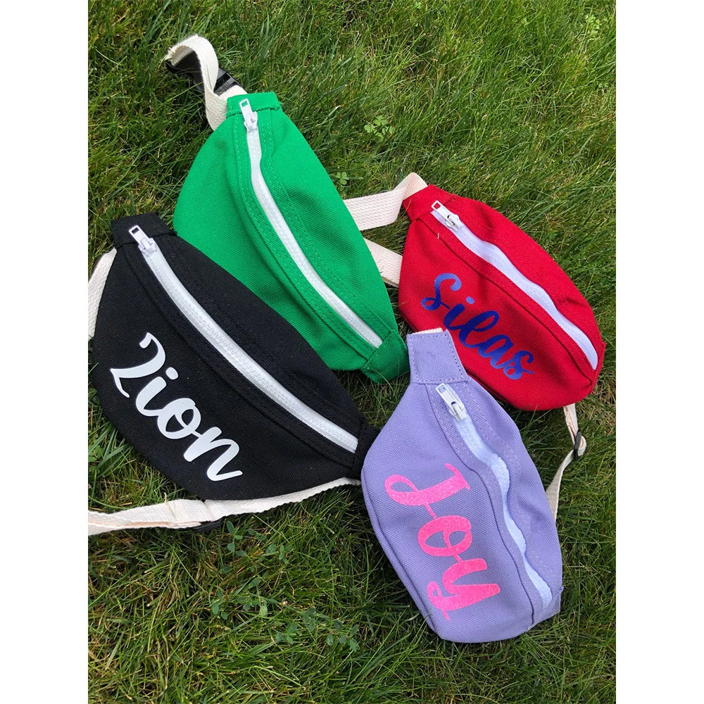 Kids Personalized Name Funny Pack Waist Bag for Boy or Girl