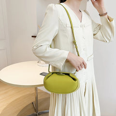 Round Hobo Crossbody Bag Women Shoulder Bag Top Handle Handbag Green Purple