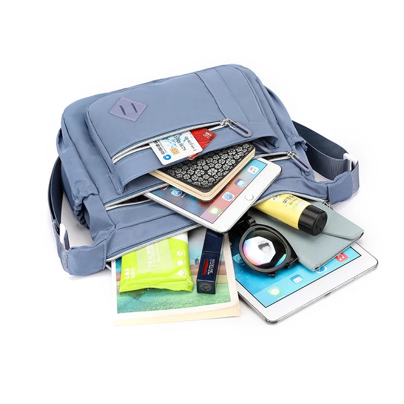 Nylon Crossbody Shoulder Bag for Women Waterproof Daily Shopping Travel