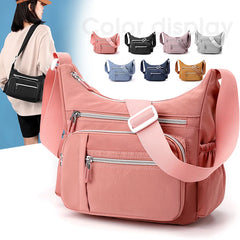 Nylon Crossbody Shoulder Bag for Women, Waterproof Handbag for Daily Shopping