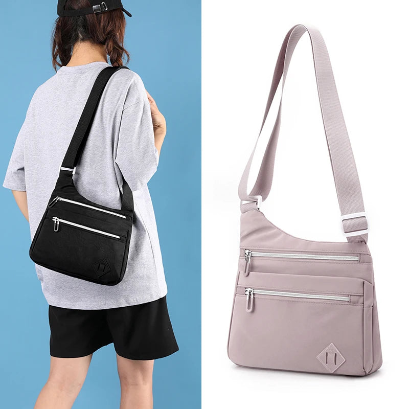 Nylon Crossbody Shoulder Bag Waterproof Handbag Women Shopping Travel