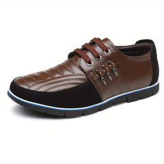 Men's PU Lace Up Business Shoes - Comfy & Stylish