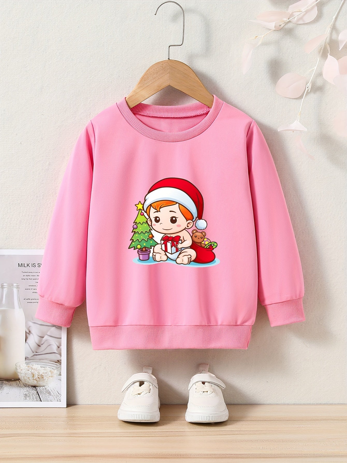 OERYUI Christmas Baby Graphic Sweatshirt Comfy Pullover Kids Clothes Gift