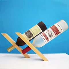 Bamboo Wine Rack Balance Display Home Kitchen Accessories