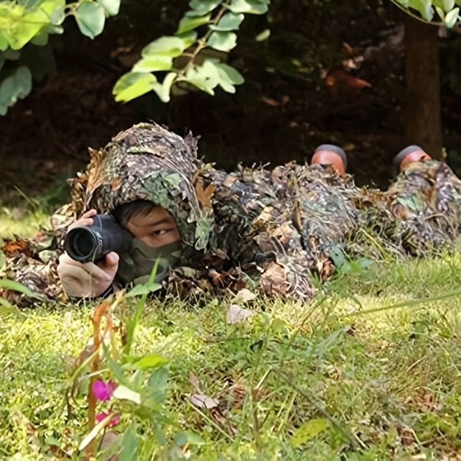 3D Leafy Camouflage Ghillie Suit for Turkey Hunting & Halloween
