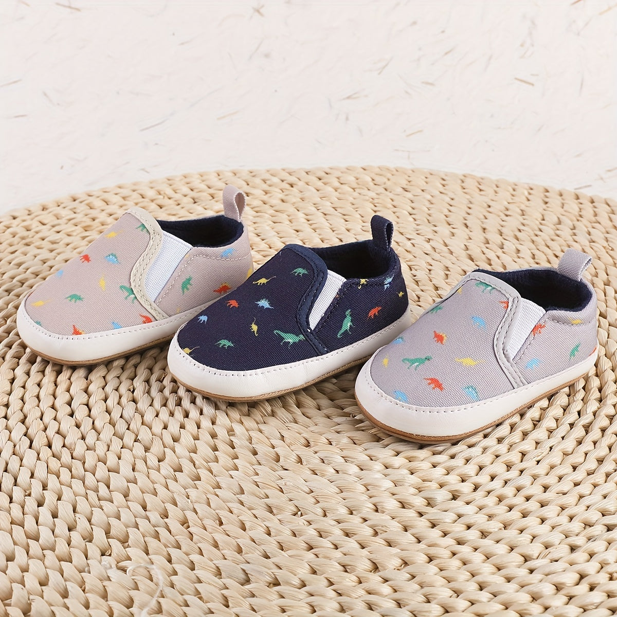 Dino Slip On House Shoes For Baby Boys Non Slip Soft Bottom Walking Shoes