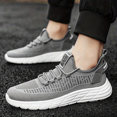 Men's Mesh Slip-On Sneakers Lace-Up Athletic Shoes
