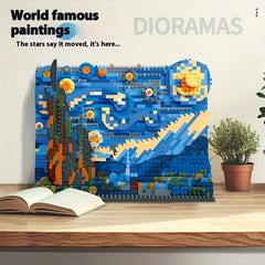 3D Starry Night Building Blocks Set - DIY Home Decor Art Puzzles