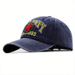 Retro 3D Embroidery Baseball Cap Washed Sun Visor