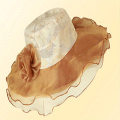 Layer Ruffle Sun Hat Flower Wide Brim Lace Bucket Hat French Style
