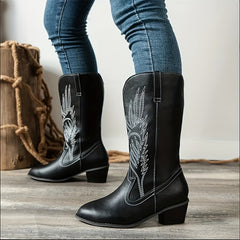 Women's Embroidered Point Toe Cowboy Boots