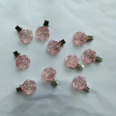 10pcs Mini Roses Hair Clips Bridal Hair Jewelry Wedding Accessories DIY Bride