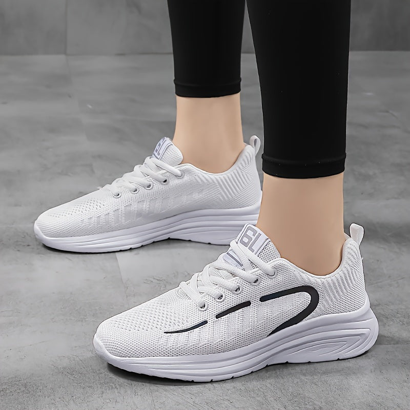 Breathable Lightweight Running Shoes Mesh Casual Lace up Jogging Walking Sneaker