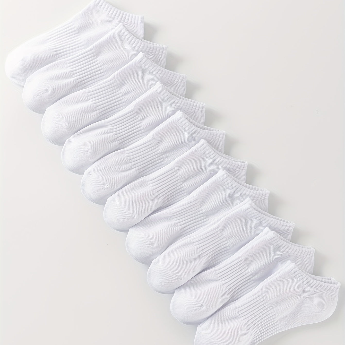 10 Pairs Solid Socks for Women - Comfy & Breathable All-match Stockings
