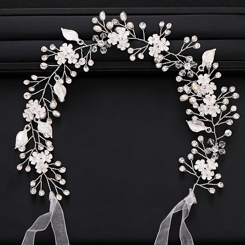 Pearl Rhinestone Headband Wedding Bridal Hair Accessories