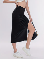 High Waist Side Split Skirt for Women