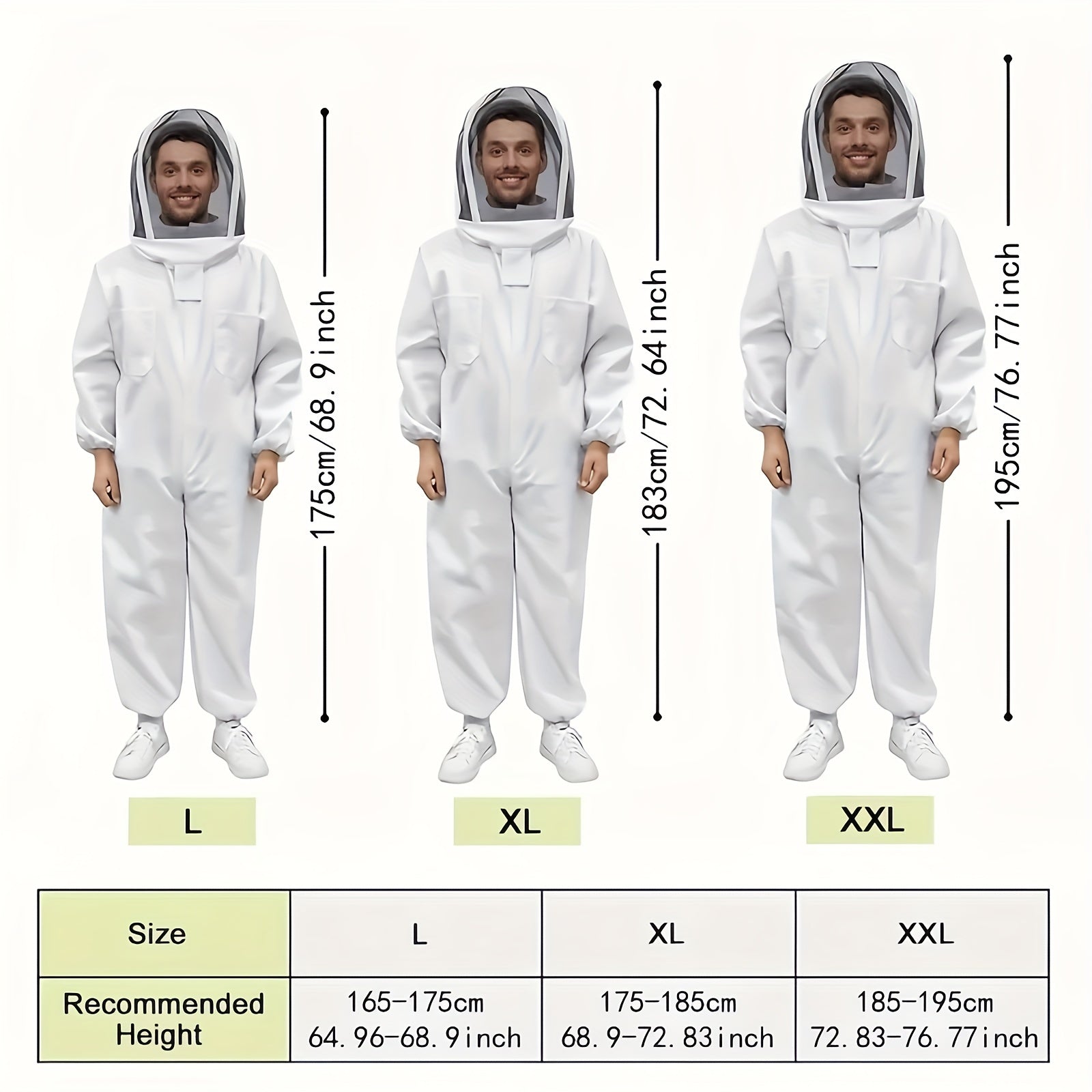 Ventilated Beekeeping Suit with Veil Hood - Stay Safe While Beekeeping