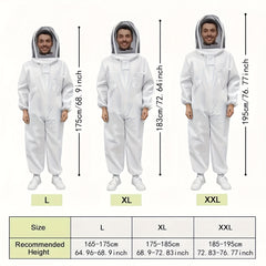Ventilated Beekeeping Suit with Veil Hood - Stay Safe While Beekeeping