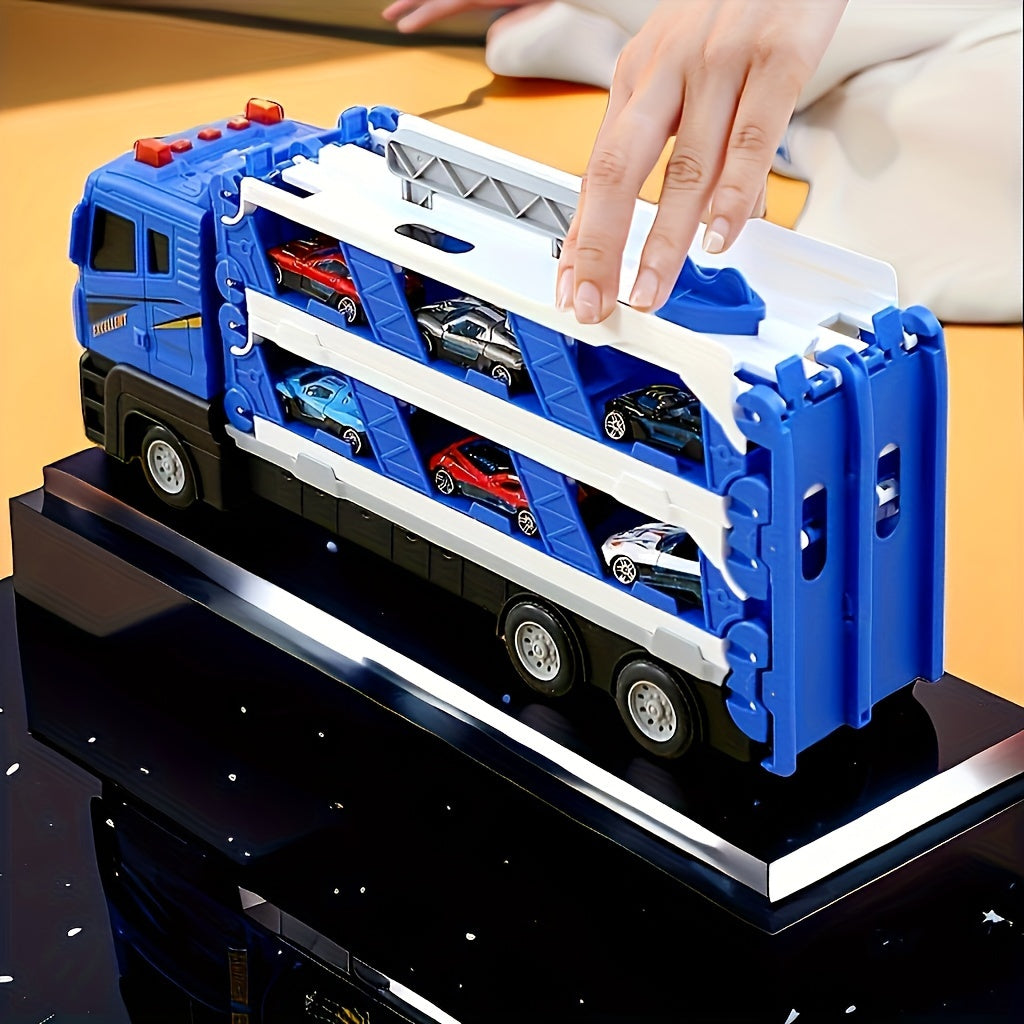 Truck Toys 64 Inch Ejection Race Track with 4 Alloy Cars