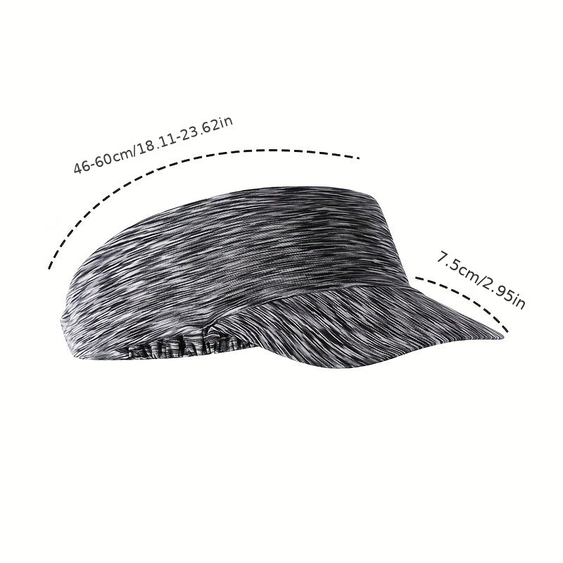 Striped Ponytail Visor Hat UV Protection Sports Sun Hat