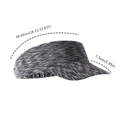 Striped Ponytail Visor Hat UV Protection Sports Sun Hat