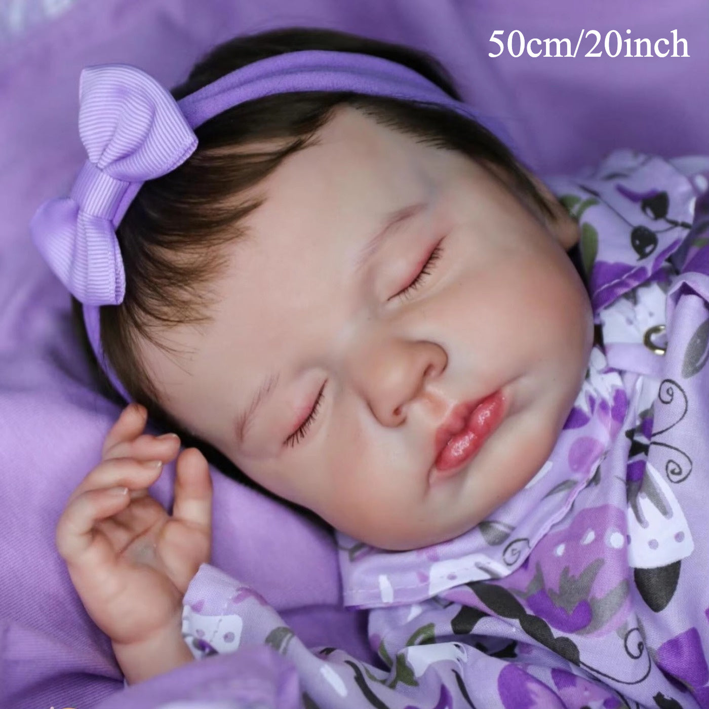 50 Sleeping Youngsters Reborn Doll with 3D Paint Veins Realistic Art Toy
