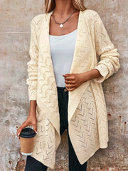 Eyelet Embroidered Long Sleeve Cardigan