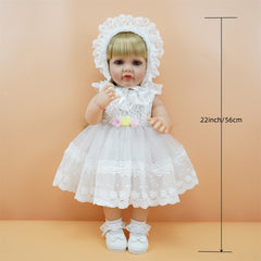 55 Doll Vinyl Princess Wedding Gown Blonde Hair Ideal Christmas Halloween