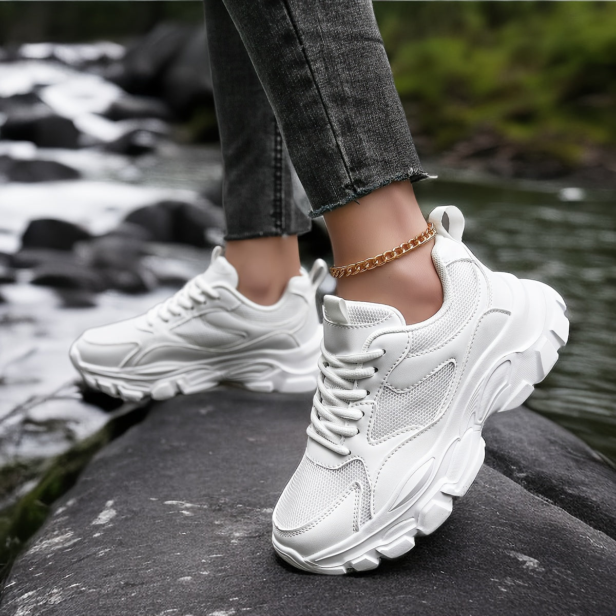 Women's Lace Up Lightweight Sports Running Shoes