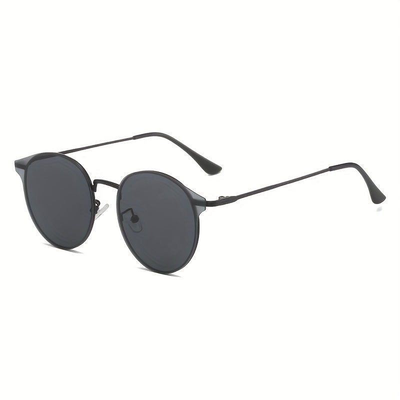 Round Metal Sunglasses Casual Gradient Glasses UV400