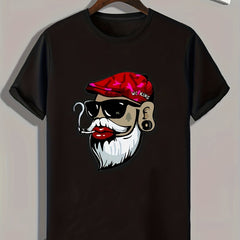 Cartoon Portrait Print Men's Graphic T shirt Casual Comfy Tees For Summer