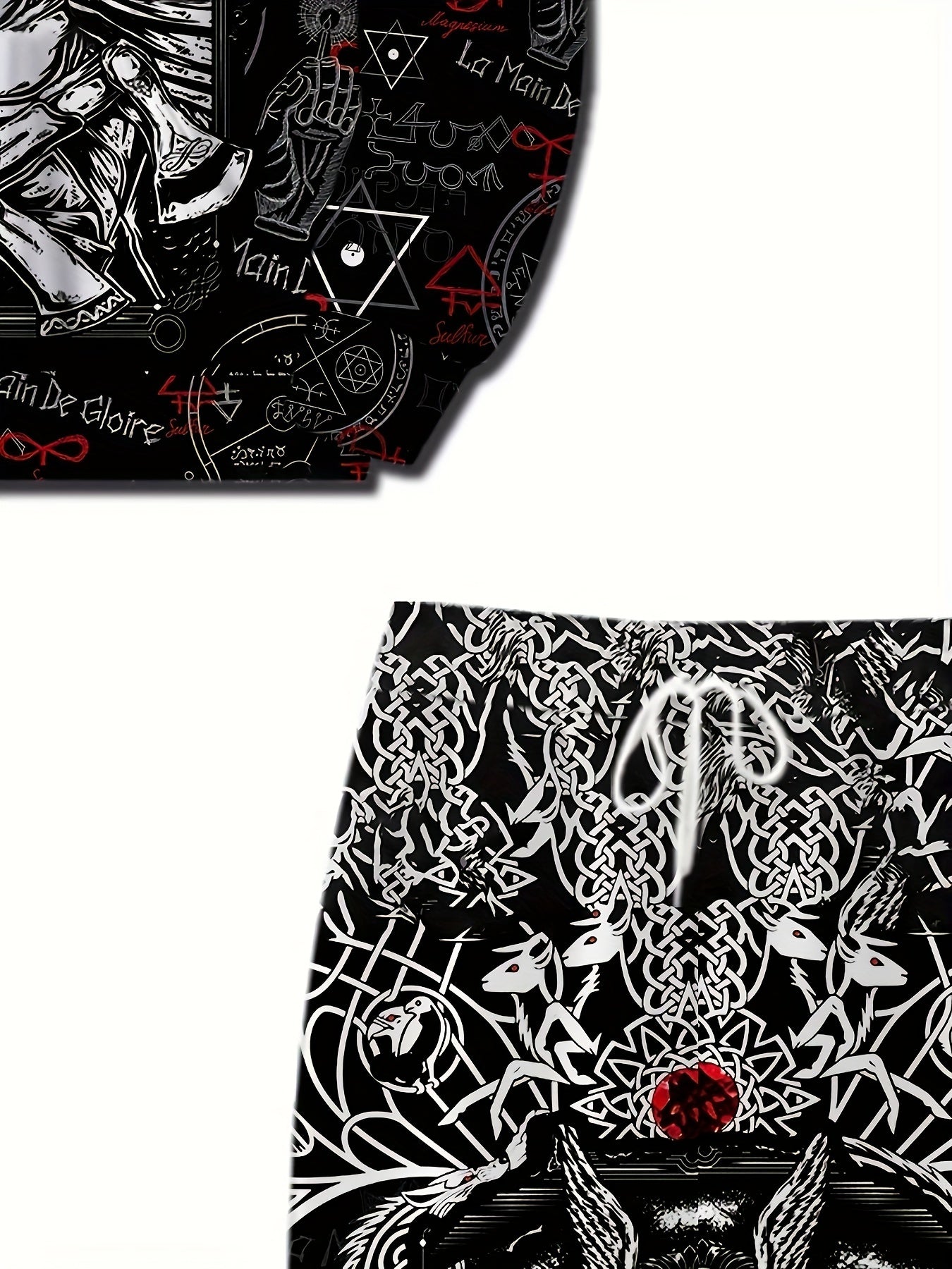 Men's All Over Print Hoodie & Sweatpants Set for Autumn Winter