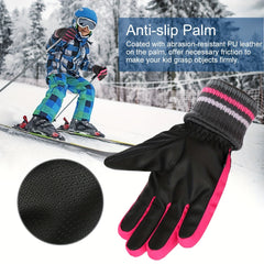 Kids Ski Gloves Cold Weather Tear-resistant Outdoor Sports Gloves