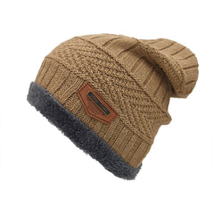 Slouchy Knitted Wool Hat for Cold Weather