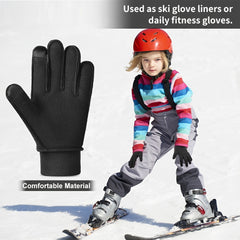 Kids Winter Touch Screen Sport Gloves Non-slip Cycling Gloves Age 4-12