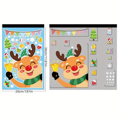 Christmas Decorations Snowman Elk Window Stickers Merry Christmas Window Clings